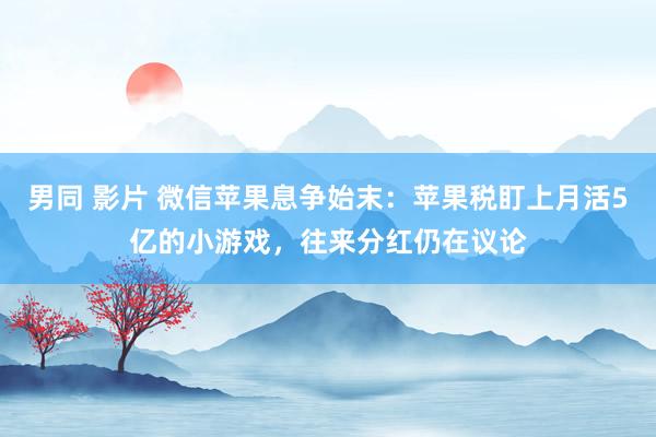 男同 影片 微信苹果息争始末：苹果税盯上月活5亿的小游戏，往来分红仍在议论