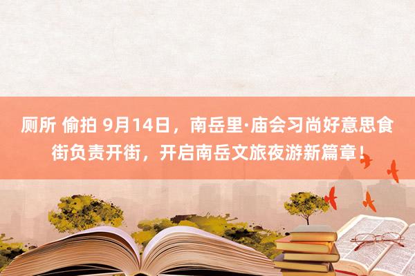 厕所 偷拍 9月14日，南岳里·庙会习尚好意思食街负责开街，开启南岳文旅夜游新篇章！