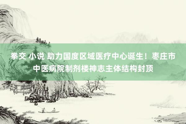 拳交 小说 助力国度区域医疗中心诞生！枣庄市中医病院制剂楼神志主体结构封顶