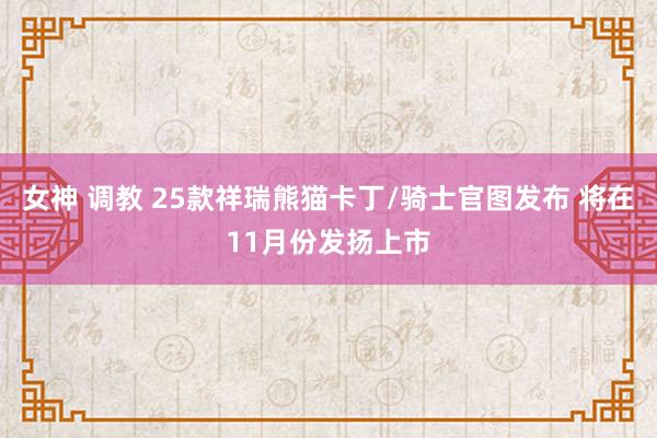 女神 调教 25款祥瑞熊猫卡丁/骑士官图发布 将在11月份发扬上市