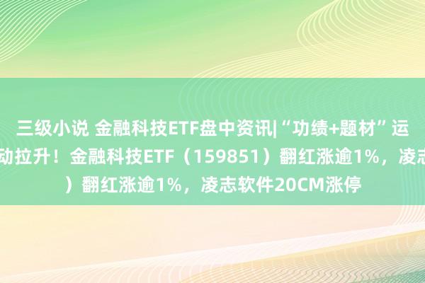 三级小说 金融科技ETF盘中资讯|“功绩+题材”运行，金融科技异动拉升！金融科技ETF（159851）翻红涨逾1%，凌志软件20CM涨停