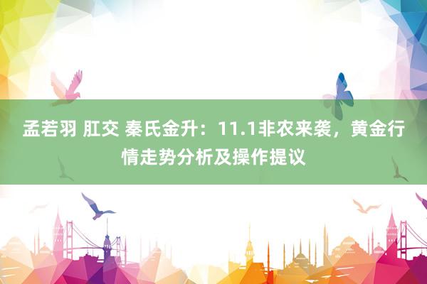 孟若羽 肛交 秦氏金升：11.1非农来袭，黄金行情走势分析及操作提议