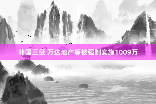 韩国三级 万达地产等被强制实施1009万