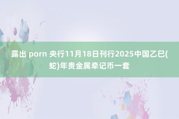 露出 porn 央行11月18日刊行2025中国乙巳(蛇)年贵金属牵记币一套