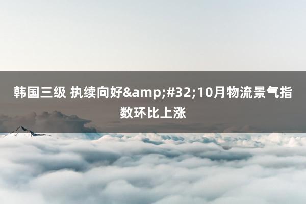 韩国三级 执续向好&#32;10月物流景气指数环比上涨