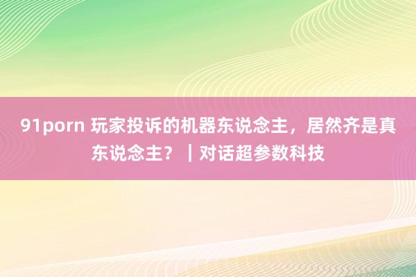 91porn 玩家投诉的机器东说念主，居然齐是真东说念主？｜对话超参数科技