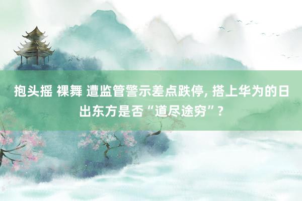 抱头摇 裸舞 遭监管警示差点跌停， 搭上华为的日出东方是否“道尽途穷”?