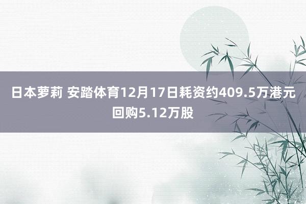 日本萝莉 安踏体育12月17日耗资约409.5万港元回购5.12万股