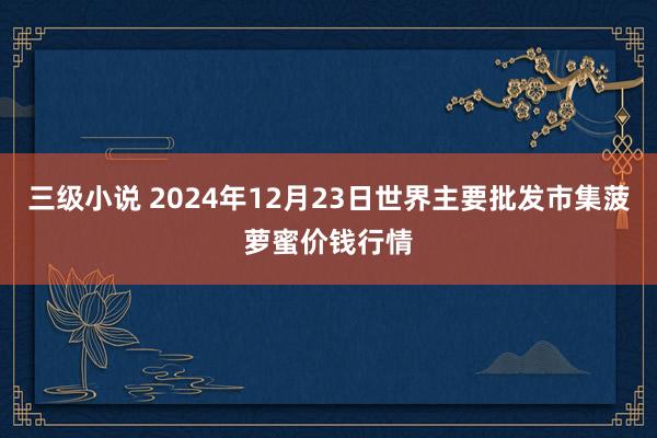 三级小说 2024年12月23日世界主要批发市集菠萝蜜价钱行情