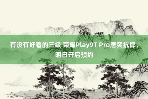 有没有好看的三级 荣耀Play9T Pro唐突抗摔，明日开启预约