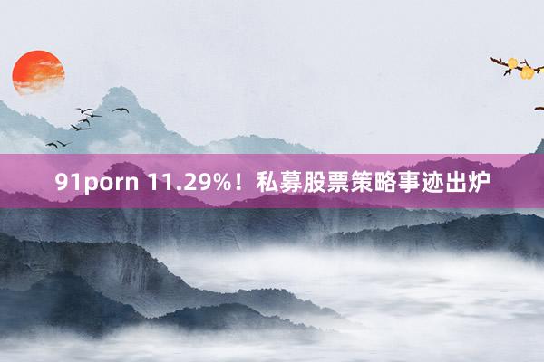 91porn 11.29%！私募股票策略事迹出炉