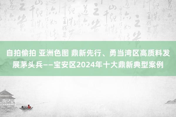 自拍偷拍 亚洲色图 鼎新先行、勇当湾区高质料发展茅头兵——宝安区2024年十大鼎新典型案例