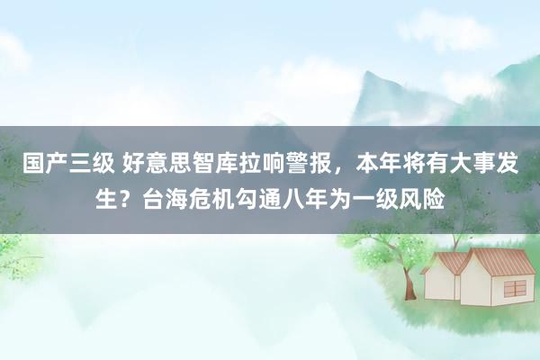 国产三级 好意思智库拉响警报，本年将有大事发生？台海危机勾通八年为一级风险