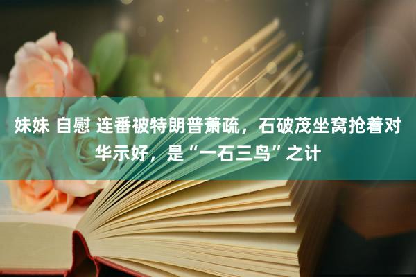 妹妹 自慰 连番被特朗普萧疏，石破茂坐窝抢着对华示好，是“一石三鸟”之计